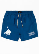 Diamond cross ranch blue shorts