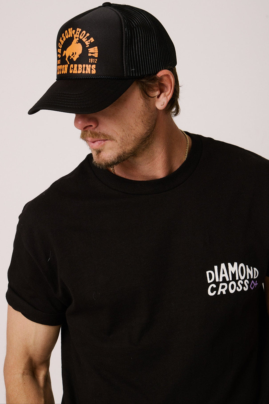 Diamond cross ranch Buckin Trucker cap