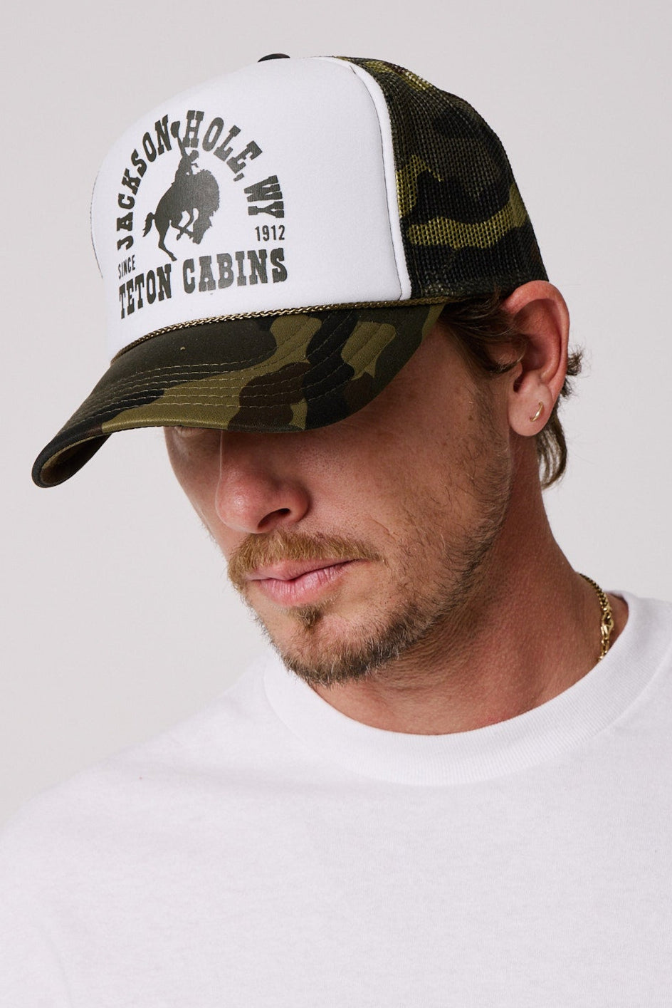 Diamond cross ranch Buckin Trucker Camo cap