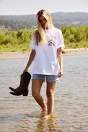 Diamond cross ranch white t-shirt