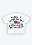 Diamond cross ranch white t-shirt