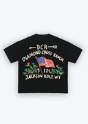 Diamond cross ranch black t-shirt