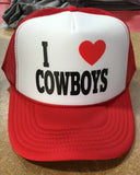 Diamond cross ranch I Heart Cowboys Trucker cap