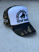 Diamond cross ranch Buckin Trucker Camo cap