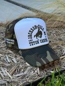 Diamond cross ranch Buckin Trucker Camo cap