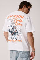 Diamond Cross Ranch Rodeo Jackson White T-Shirt