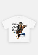 Diamond cross ranch white t-shirt