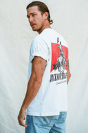 Diamond cross ranch Mountain Cowboy white t-shirt