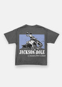 Diamond cross ranch Mountain Cowboy gray t-shirt