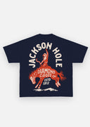 Diamond Cross Ranch Cowboy Rodeo Navy Maverick T-Shirt