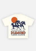 Diamond Cross Ranch  Settin Sun (New) White  T-Shirt