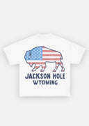 Diamond Cross Ranch American Buffalo White T-shirt 