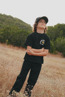 Diamond cross ranch kids black t-shirt