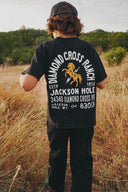 Diamond cross ranch kids black t-shirt