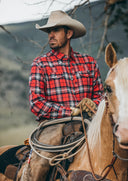 Diamond cross ranch flannel cowboy shirt