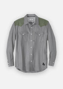 Diamond Cross Ranch Wyoming Green Two-Color Cowboy Shirt