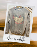 Diamond Cross Ranch Yellowstone Wyoming Grey Vintage Crewneck